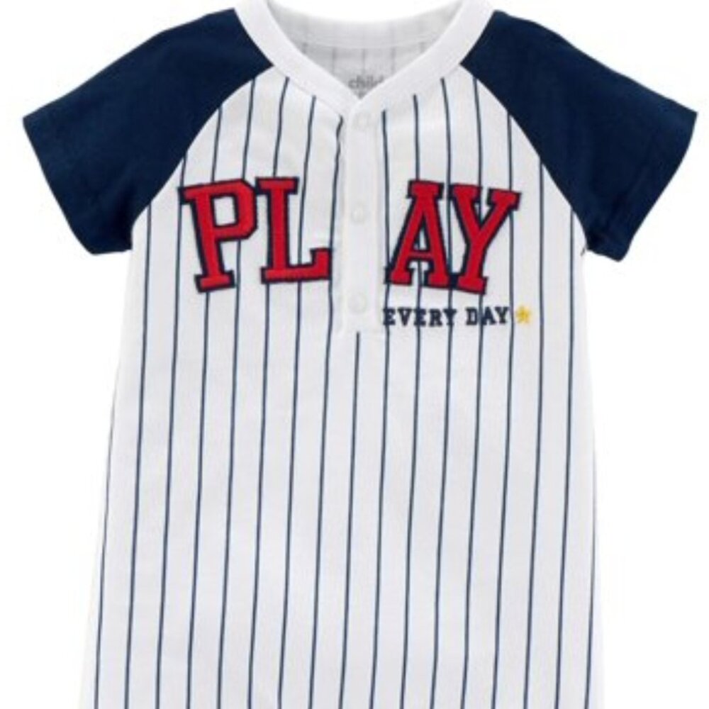 CHILD OF MINE Baby Boy One Piece Stripes Romper - play everyday (12M) - Picture 3 of 9